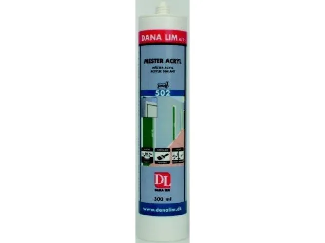 Fugemasse 502 acryl 300ml patron hvid