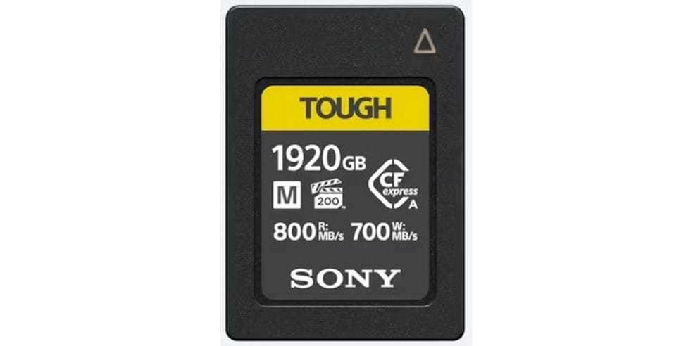 Sony CFexpress-Karte Typ A der CEA-M Serie Tough 1920 GB Leistungsstarke Speicherkarte für hochauflösende und kontinuierliche Aufnahmen