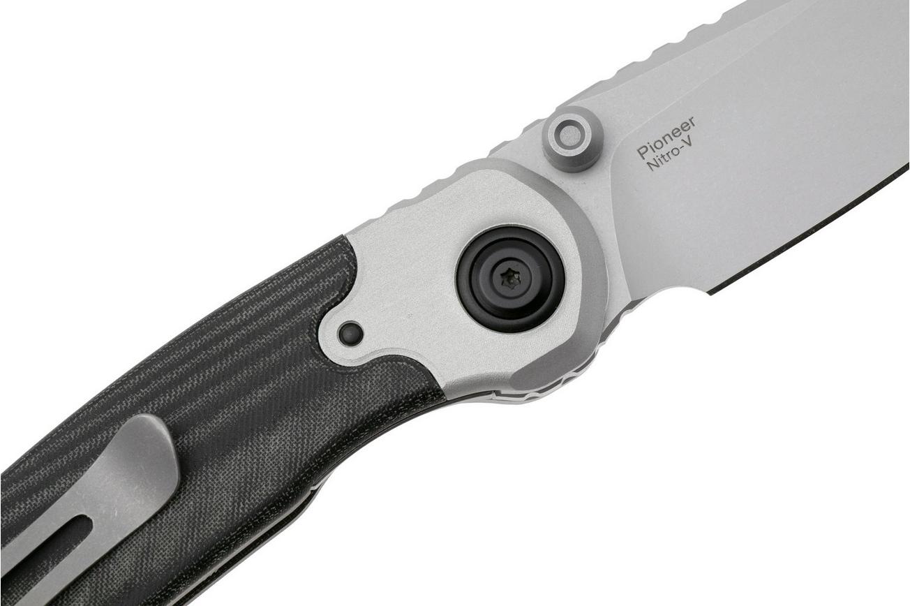 Kizer Pioneer Drop Point ZX-FK03A6 Satin Nitro-V, Aluminium Bolster, zakmes