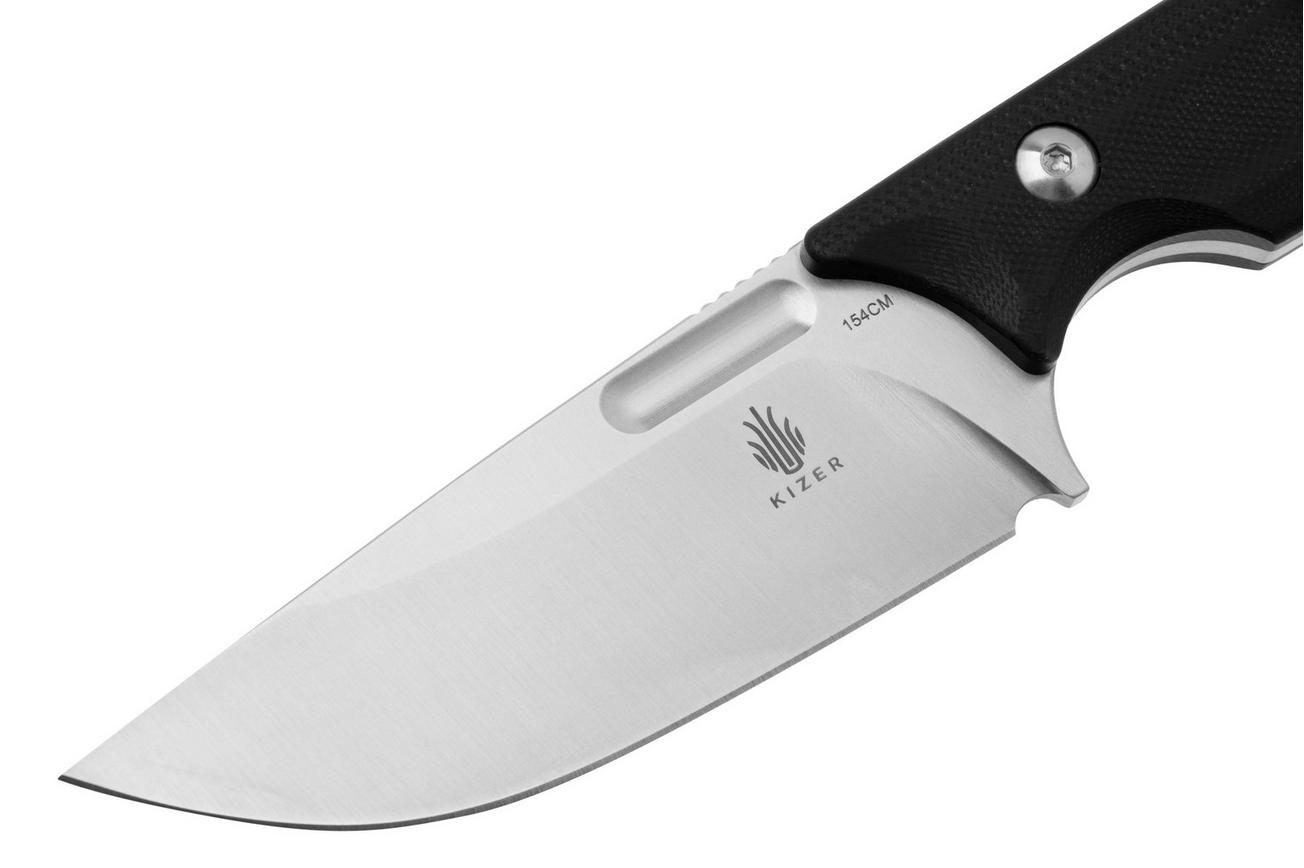 Kizer Cabox 1048C1, Satin 154CM, G10, vaststaand mes