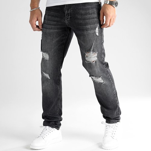 Jean Regular Fit Avec Destroy 2892 Denim Noir