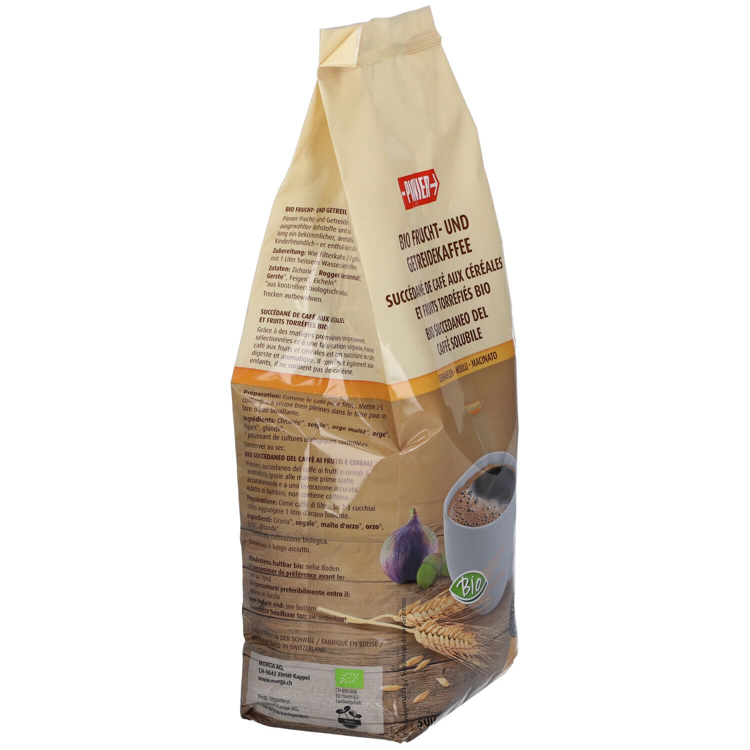 Pionier Kaffee-Ersatz mit Bio-Getreide und Früchten