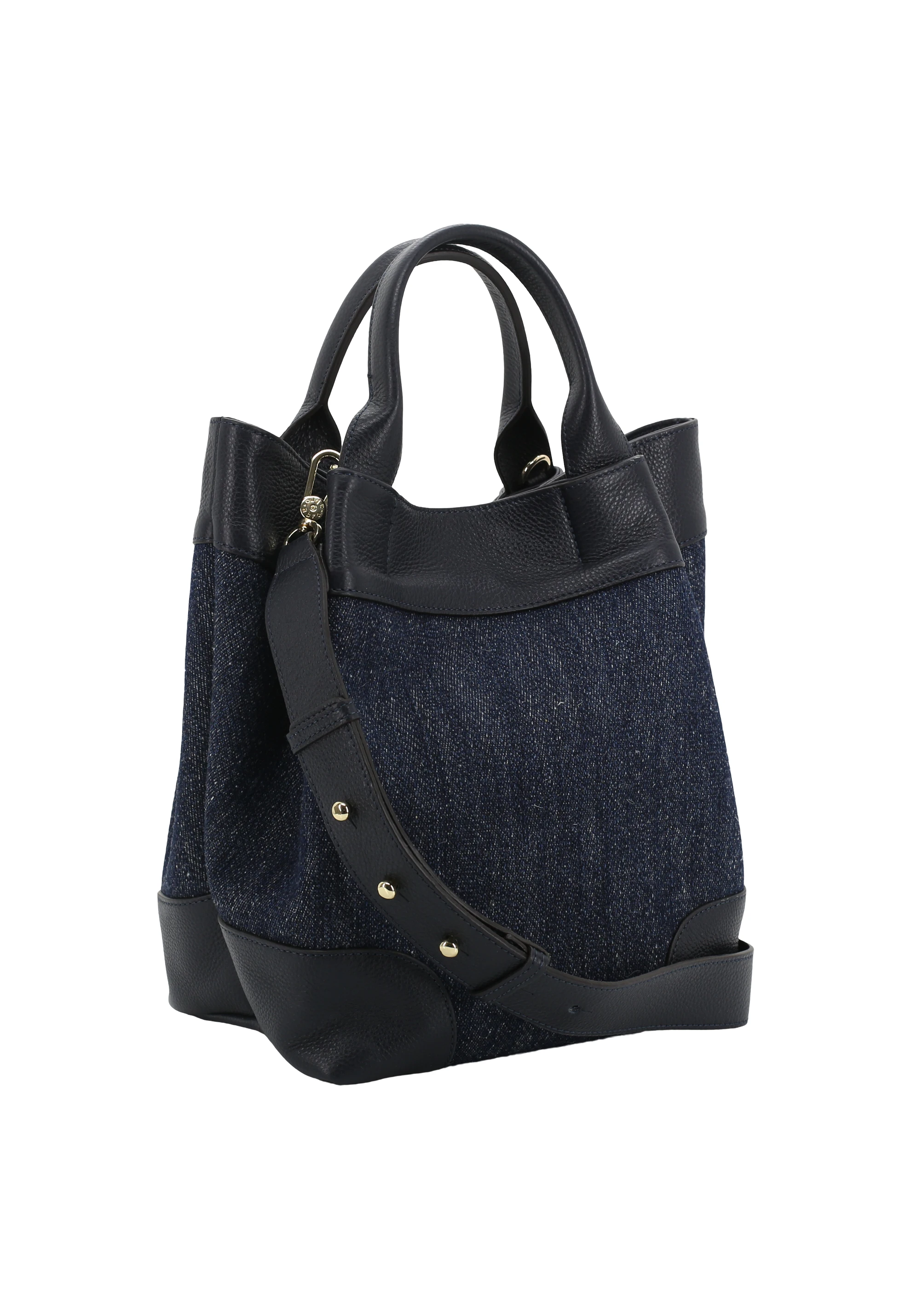 Shopper ESSENTIAL medium Leather Denim Wool Standard