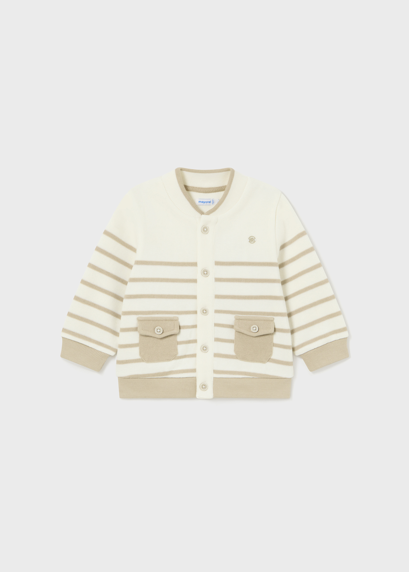 Casaquinho de malha listrada Better Cotton para bebê