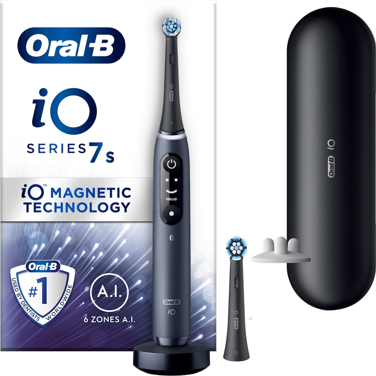 Oral-B iO 7s elektrisk tannbørste 386982 (black onyx)