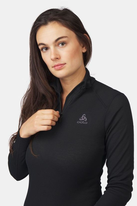 Odlo Odlo Bl Top Turtle Neck L/S Half Zip Active Warm Eco