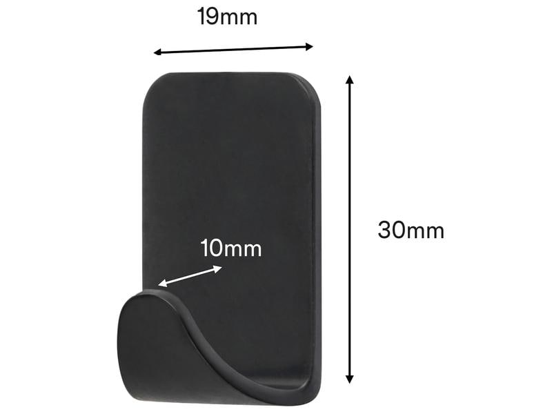 Command Klebehaken 0.225 kg, Schwarz Metallhaken in Grösse S