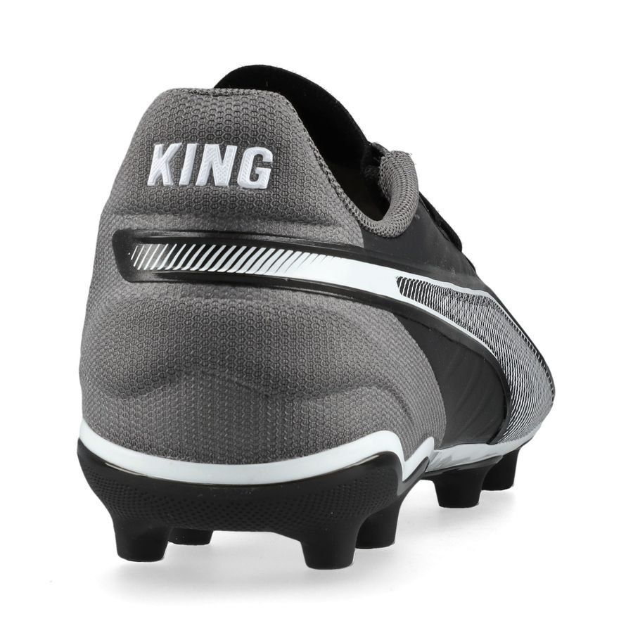 PUMA King Match FG/AG Eclipse - Noir/Blanc/Cool Dark Gray Enfant