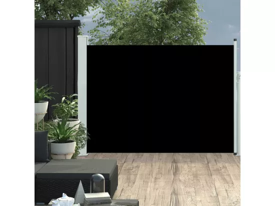 Auvent latéral rétractable de patio 120x500 cm Noir