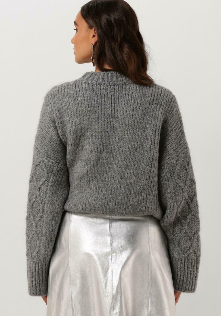 SECOND FEMALE grijze second female trui dia knit o-neck