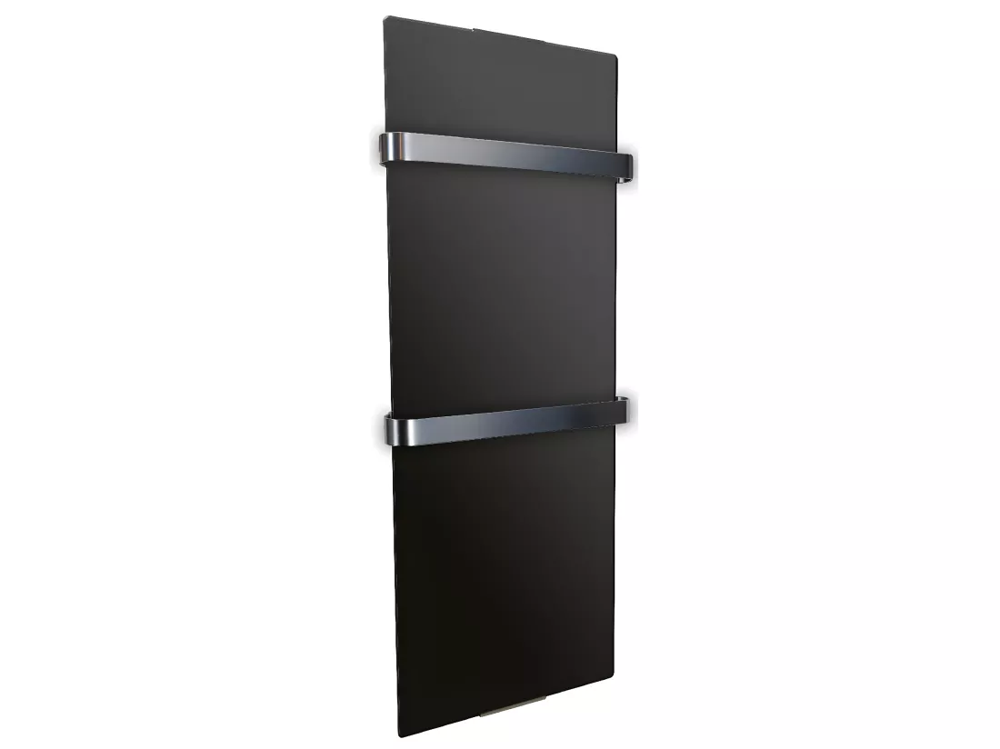Radiateur sèche-serviettes électrique 1200 W noir
