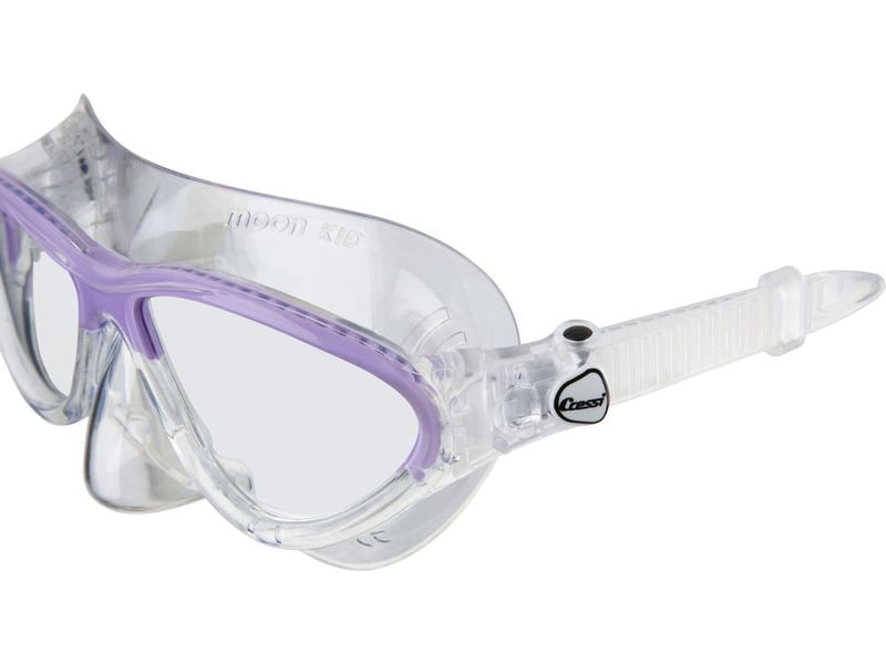 CRESSI Tauchmaske Moon Kinder Klar/Lila Schwimmbrille für Kinder