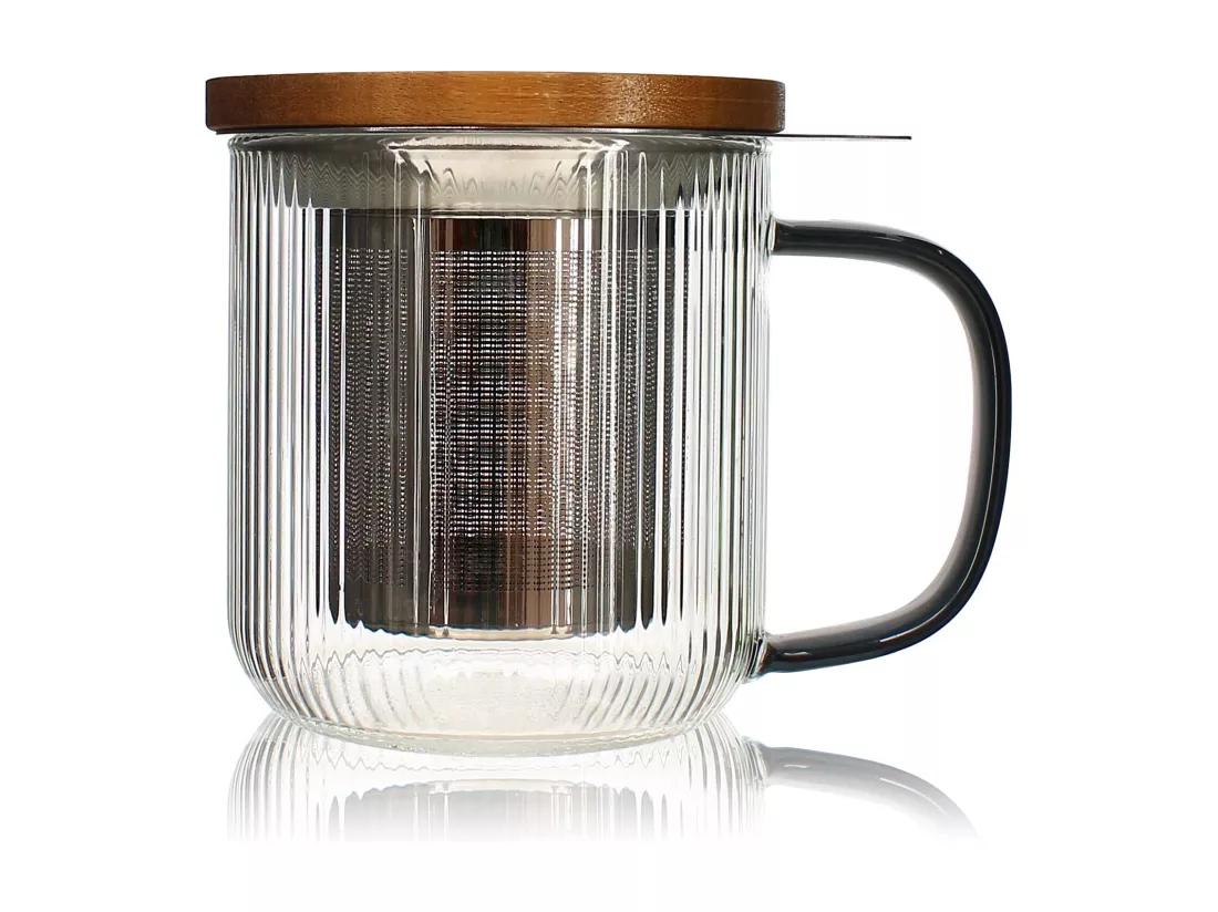 Ogo Living - Tisaniere Karl 300ml En Verre Borosilicate Anse Graphite