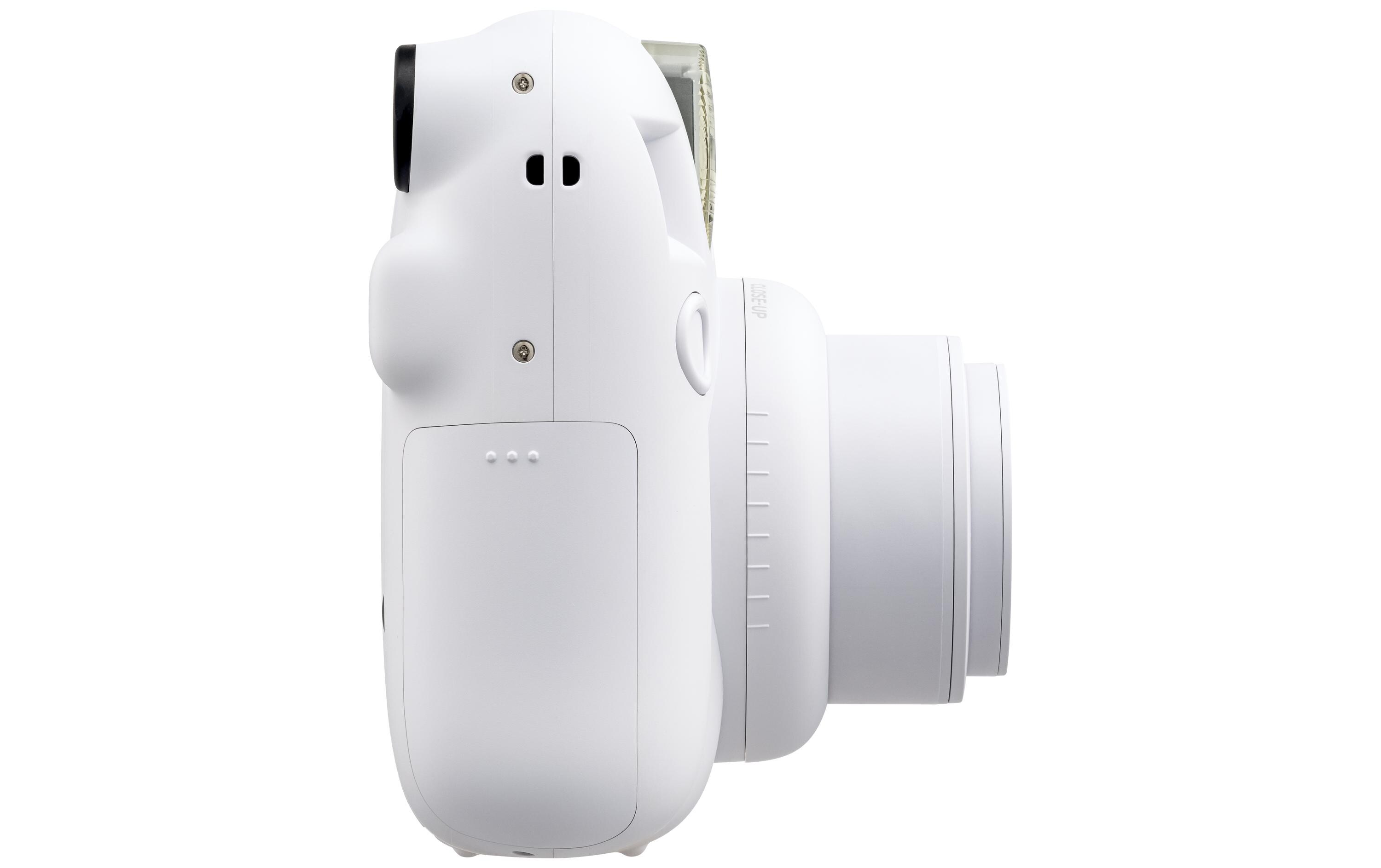Fotokamera Instax Mini 12 WeissSofortbildkamera mit Blitz und Selfie-Modus