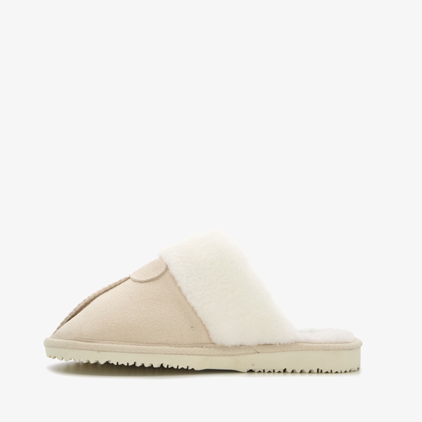 Thu!s gevoerde dames pantoffels beige