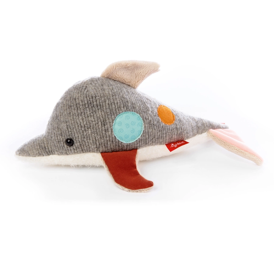 sigikid® Kuscheltier Delfin Swetty Yellow grauweiß