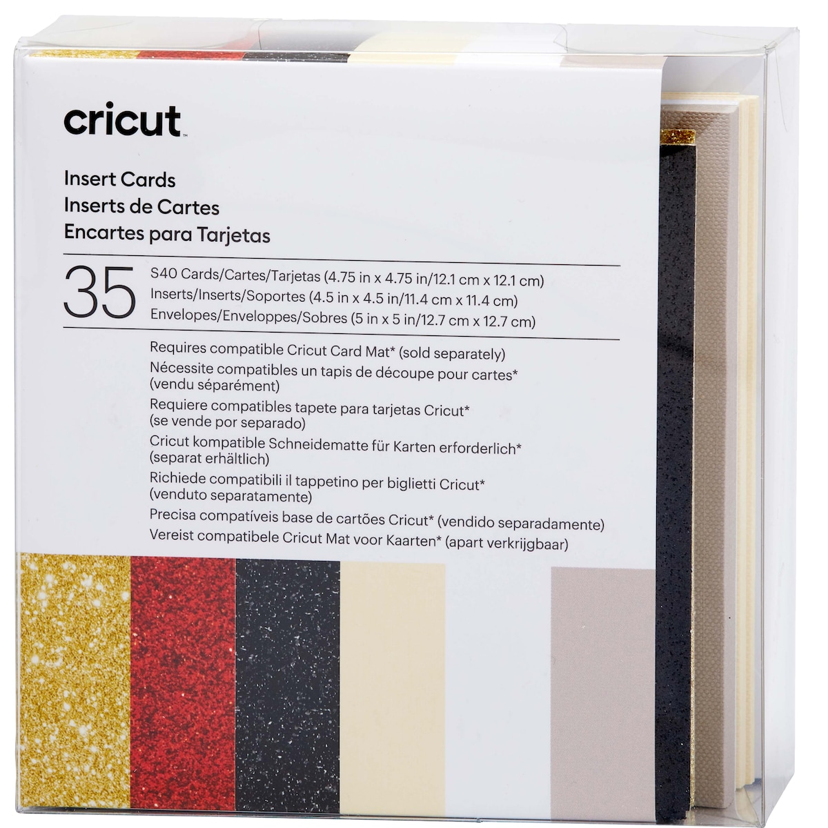 Cricut innleggskort 35-pakk (Glitz and Glam)