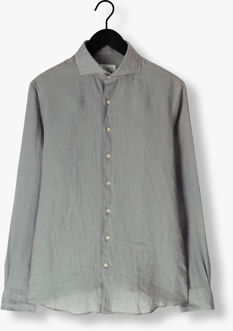 groene profuomo klassiek overhemd shirt x-cutaway linen