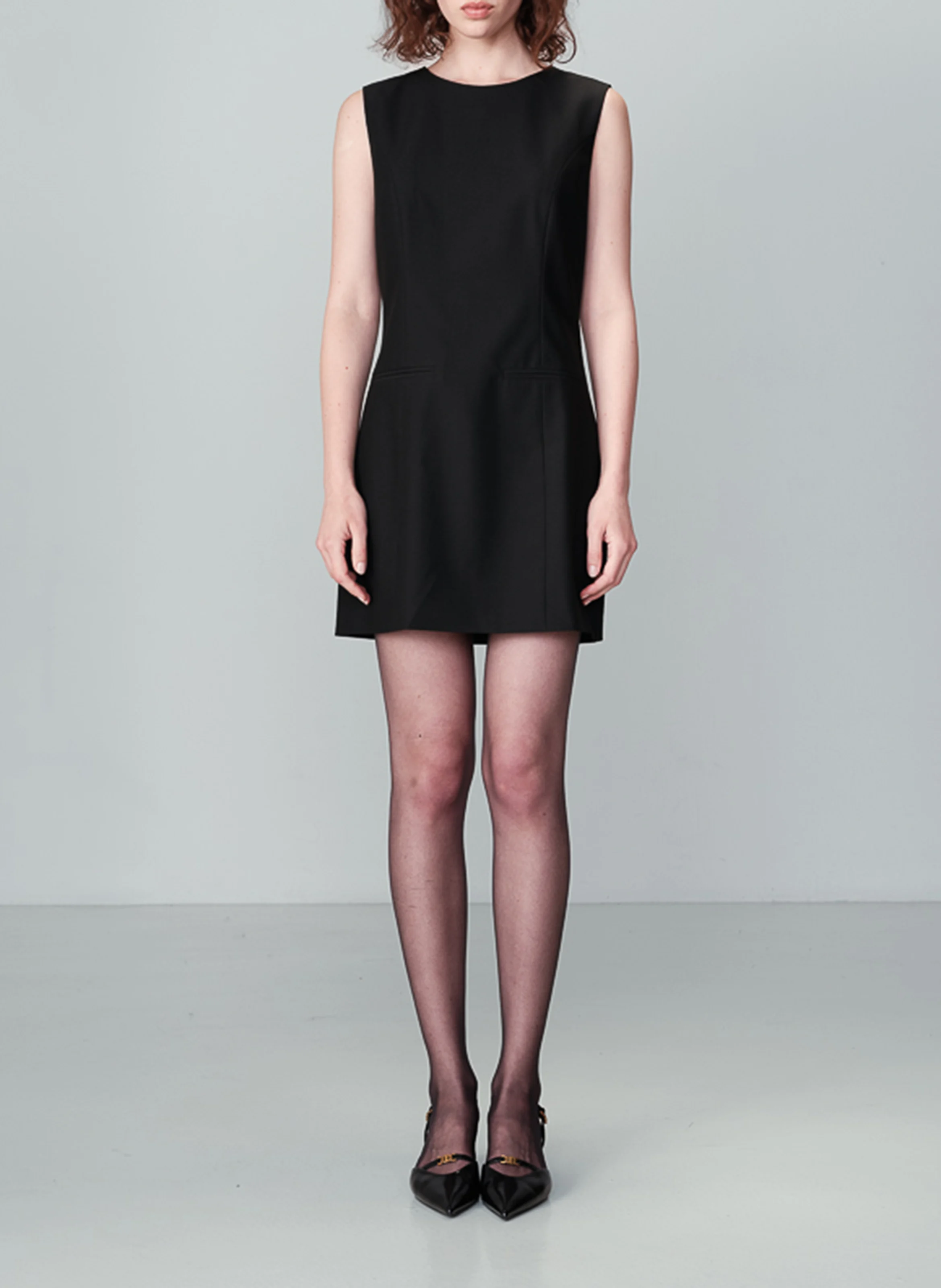 NORMALLY - Robe courte sans manches | Noir