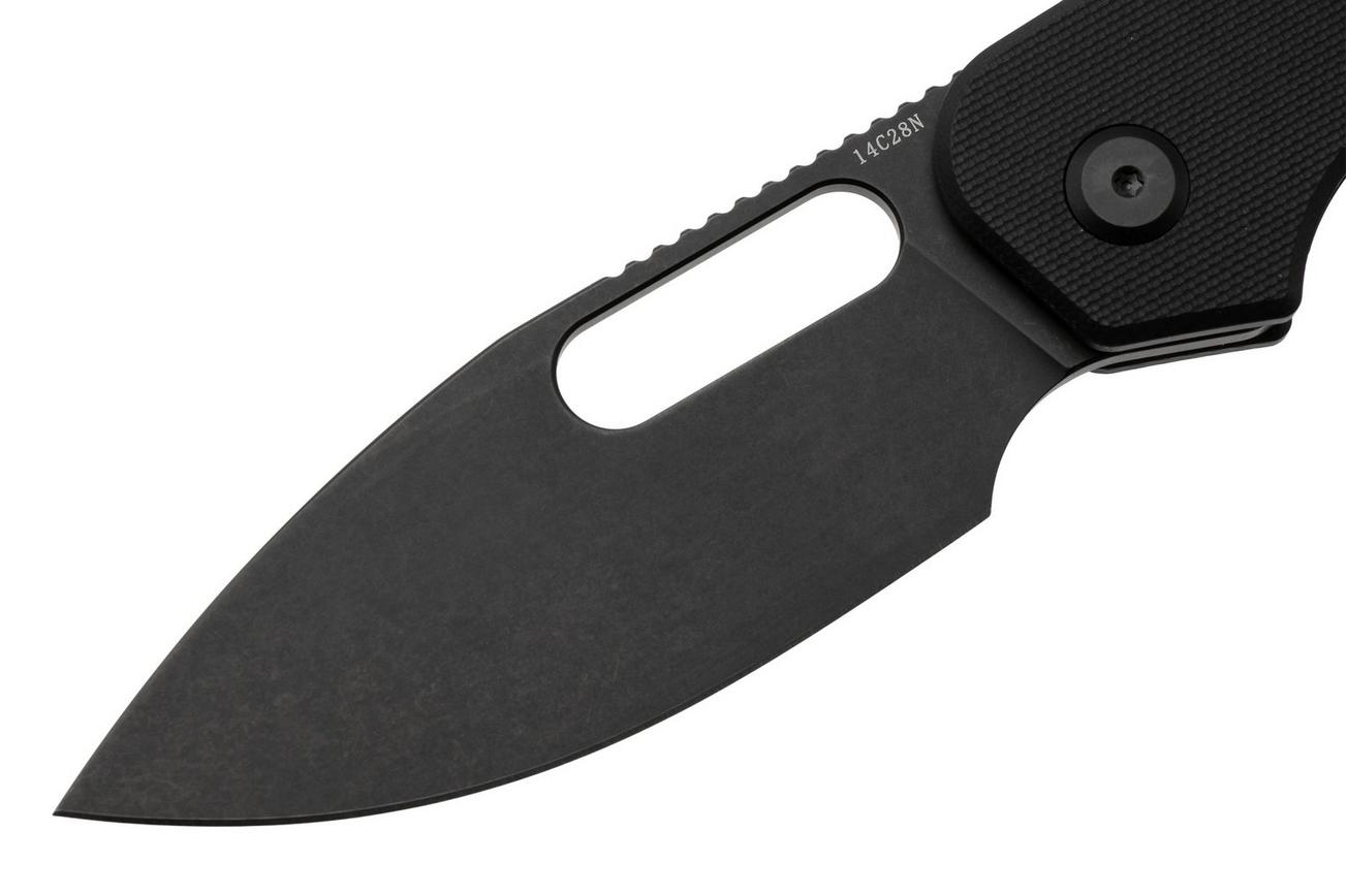 Eutektik EFD EFD-BBW-L Blackwashed 14C28N, Black G10, linkshandig zakmes