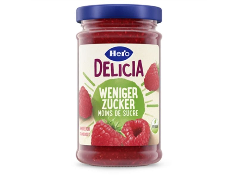 Hero Brotaufstrich Himbeerkonfitüre 220 g Feiner Fruchtaufstrich aus Himbeeren