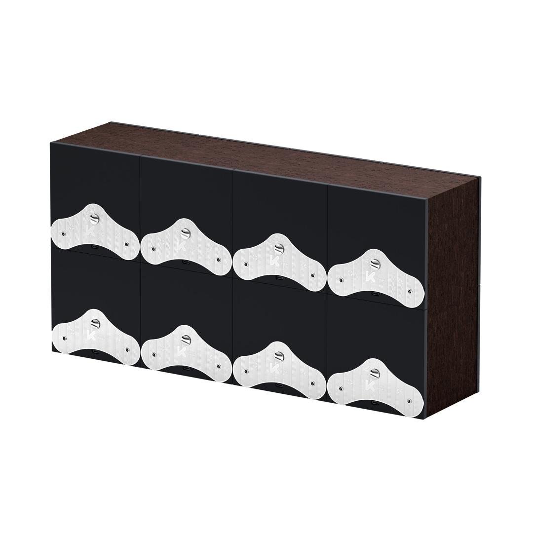 SwissKubik Masterbox Natürliches Wenge-Holz - 8 Uhren