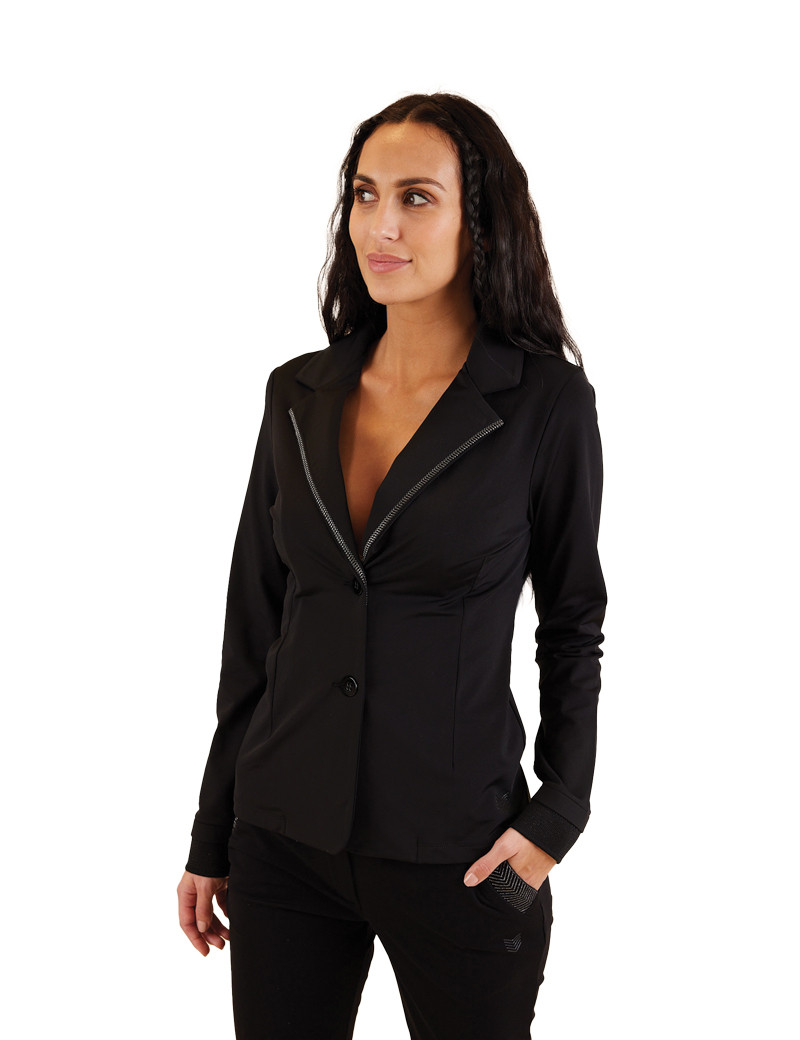 HBT BASICS ESSENTIELS | SHIRLEY BLAZER UNI VESTE FEMME NOIR/NOIR