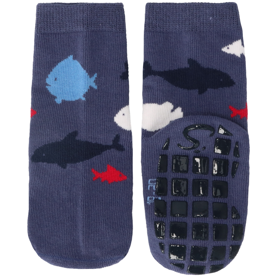 Sterntaler ABS-Socken DP HaiFische samtblau