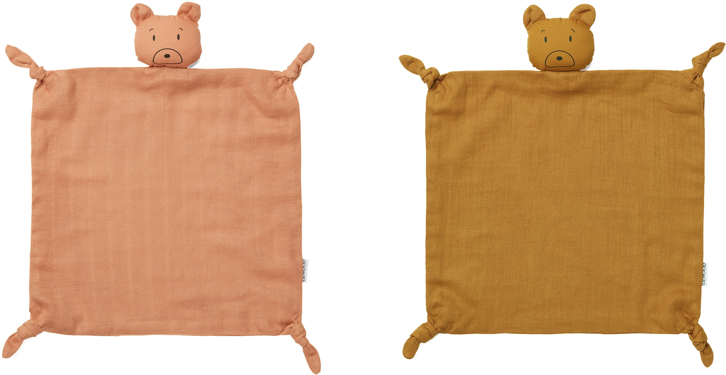 Schmusetuch AGNETE MR BEAR 2er-Pack in tuscany rose/golden caramel mix
