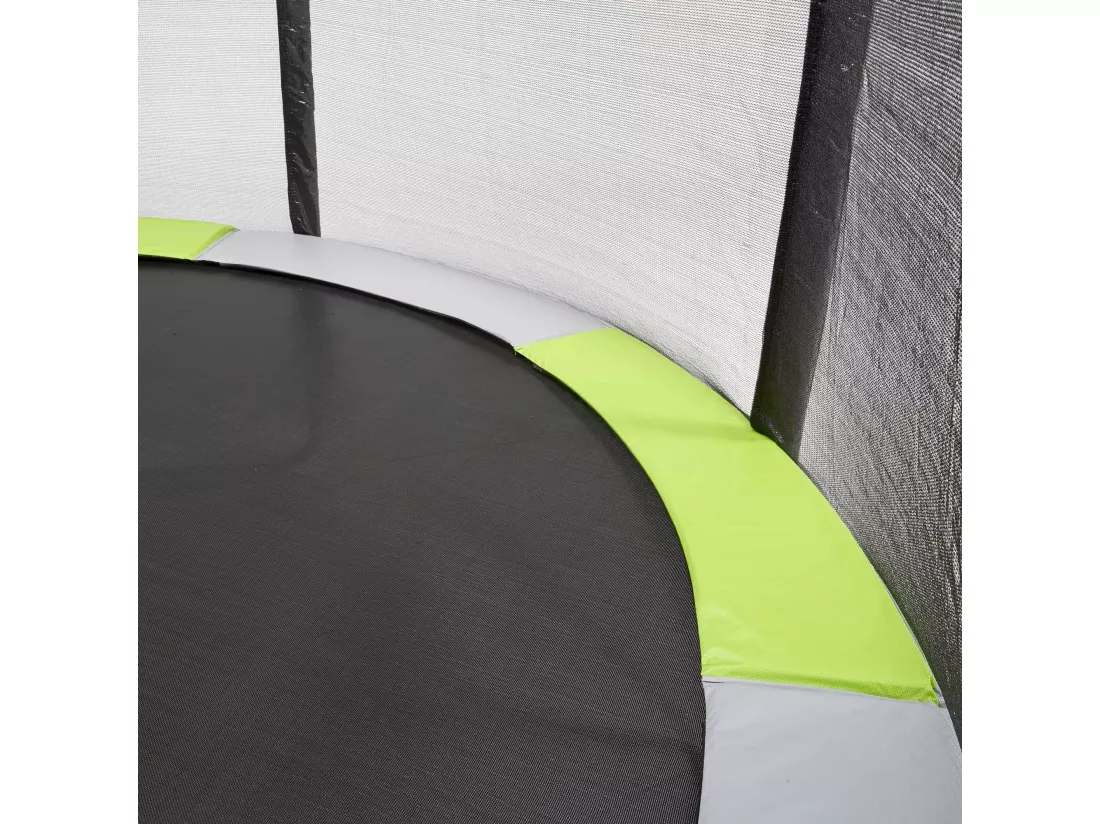 Kangui - Trampoline rond Ø300cm avec filet, échelle, bâche et kit d'ancrage - RALLI 300 + Kit Yoga Expert