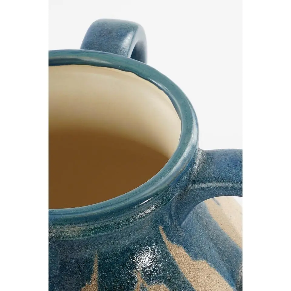 Mica Decorations Caldo Vaas - L28 x B28 x H36 cm - Donkerblauw