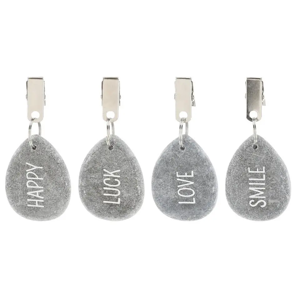 Cepewa Tafelkleed gewichten - 4x - polystone/metaal - Happy Moods