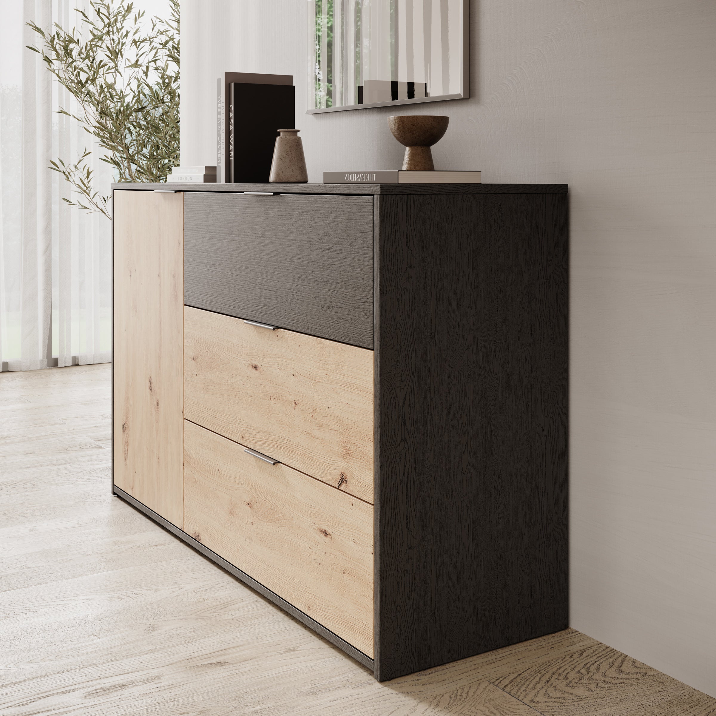 Augustus - Dressoir - Eiken - 125x40x80 cm