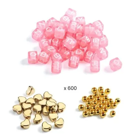Djeco Schmuck basteln: Buchstaben Gold