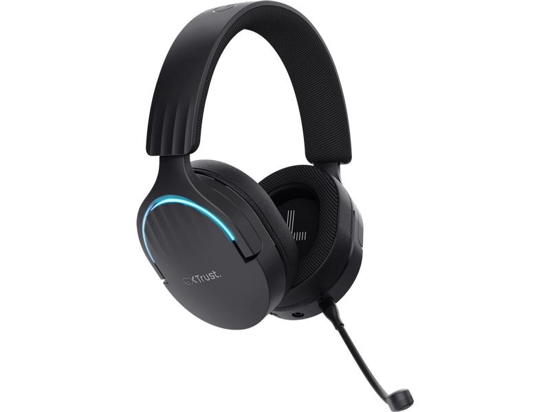 Trust Headset GXT 491 FAYZO Schwarz Leistungsstarkes ohrumschliessendes kabelloses Gaming-Headset für ein kabelloses immersives Gaming-Erlebnis