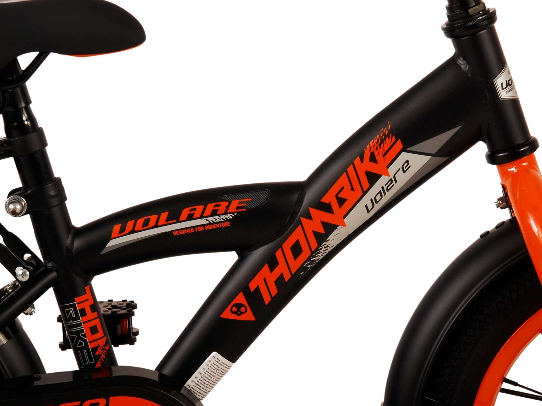 Kinderfahrrad Thombike für Jungen 14 Zoll Kinderrad in Schwarz Orange