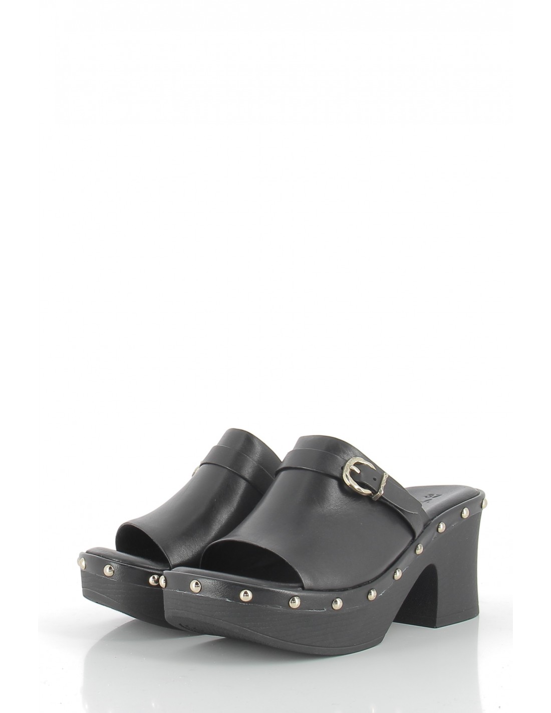 tamaris mules à talon femme 27129-20 007 cuir noir