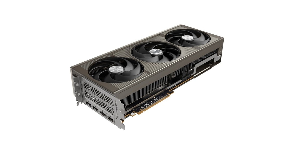 SAPPHIRERadeon RX 9070 XT Nitro+ Gaming OC grafische kaart  (Zilver, 2x DisplayPort, 2x HDMI 2.1, RDNA4)
