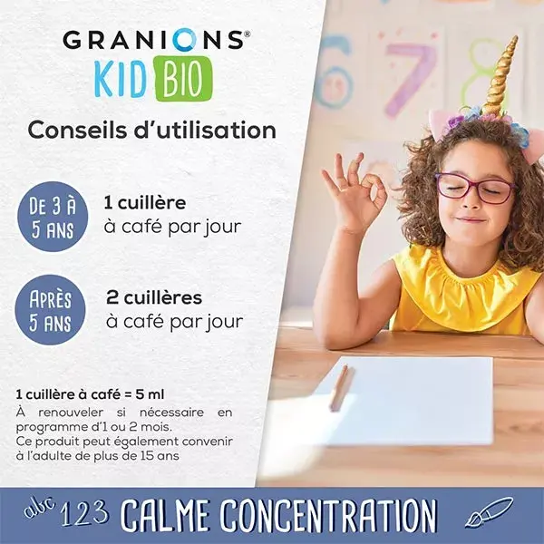 Granions Kid Organic Calm and Concentration 125ml
