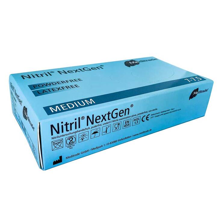 Nitril Einmal Handschuhe puderfrei mittel, 100 St