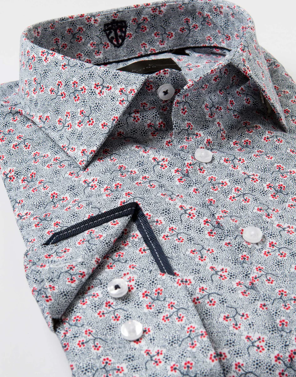 Chemise Motif Floral Japonais