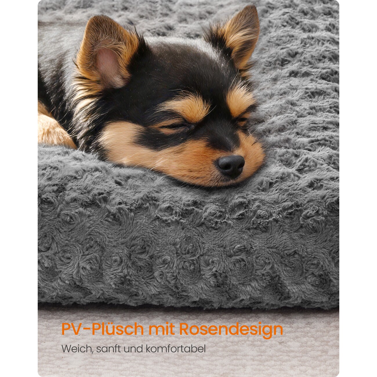 FEANDREA Hundebett, Hundekissen M-XXL,flauschige, Plüsch, waschbar M