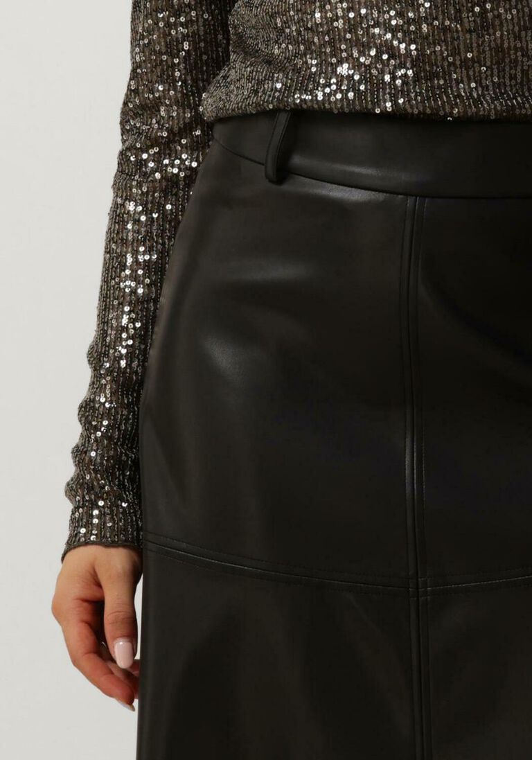 zwarte bruuns bazaar midirok vegani imma skirt