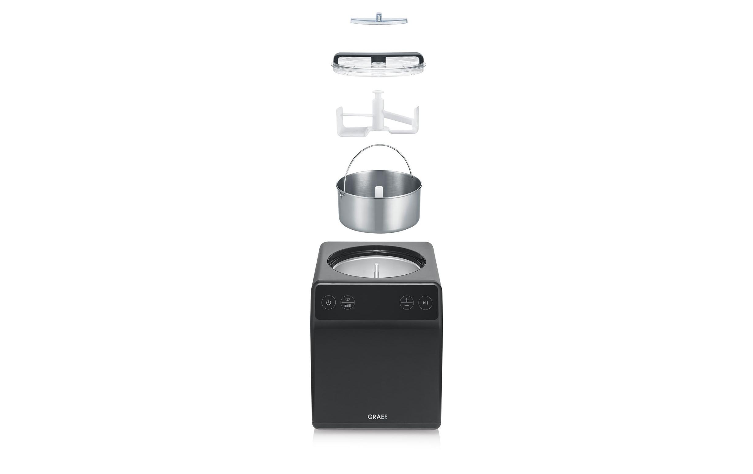 Glacemaschine IM 706 2 l, Schwarz<br>Eismaschine mit Joghurtfunktion