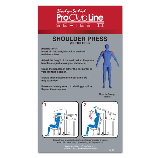 BODYSOLID CLUB LINE Shoulder press 140 kg