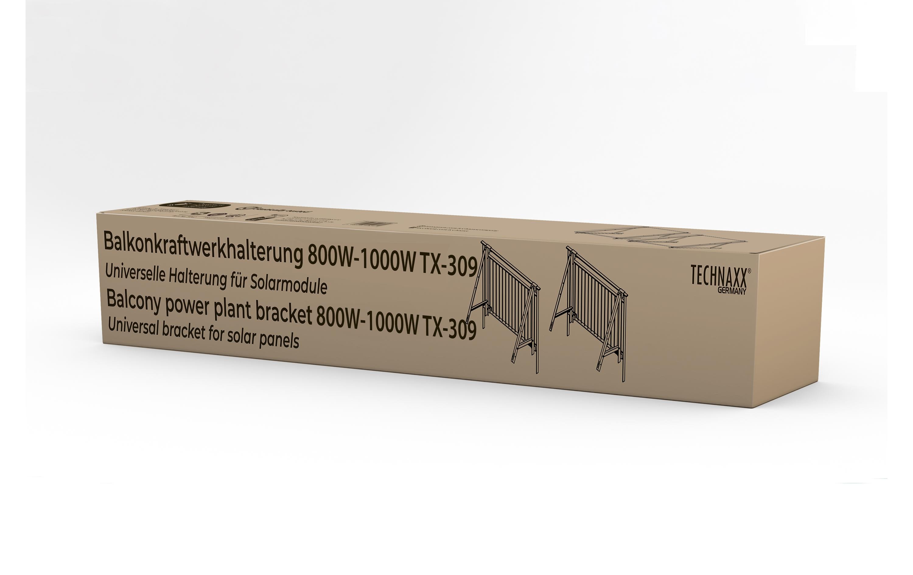 Balkonkraftwerkhalterung Pro 800W-1000W TX-309<br>Balkon Befestigungsset für ein Solarpanel