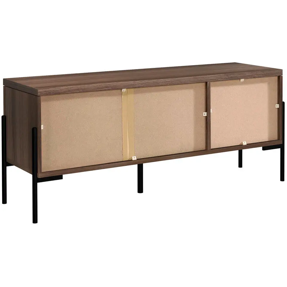 Charlie - Laag dressoir met 3 deuren in walnoot-look