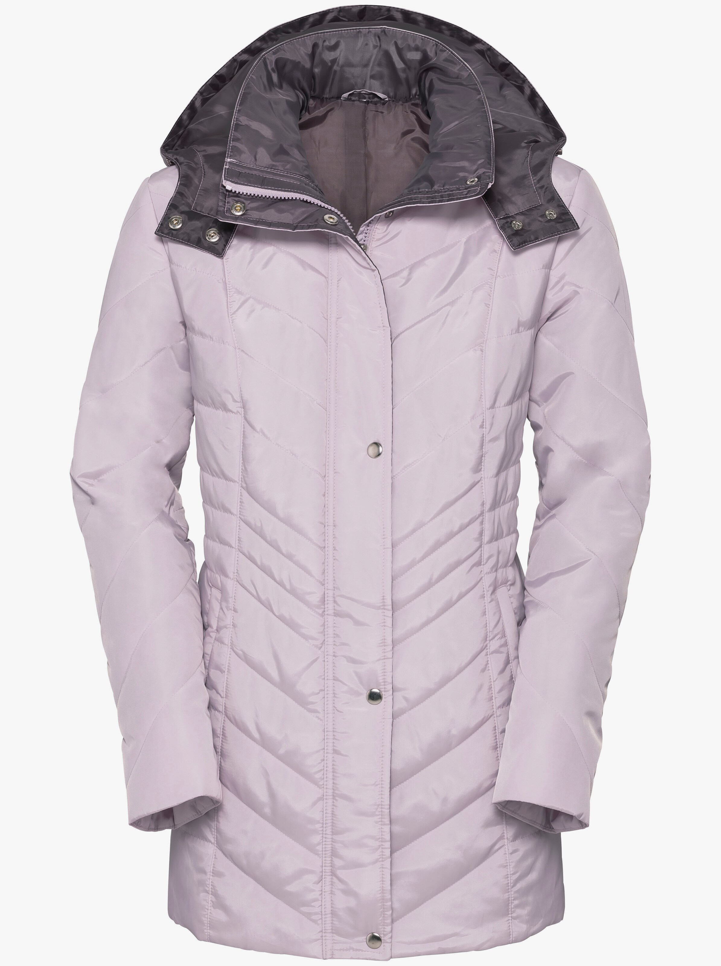 Steppjacke mit Kontrastfutter