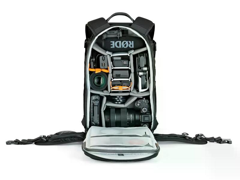 Lowepro Fotorucksack ProTactic BP 350 AW II (GRL) Schwarz Robuster Kamerarucksack aus recycelten Materialien