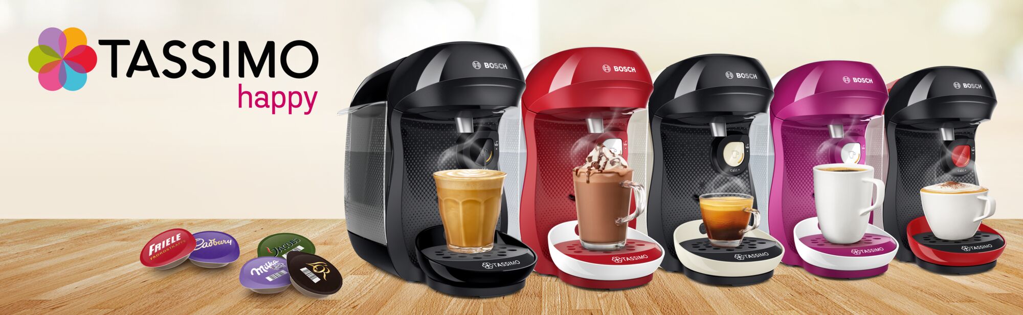 # PRODUTO RECONDICIONADO # TASSIMO HAPPY TAS1002N--B Máquina de Café Multibebidas